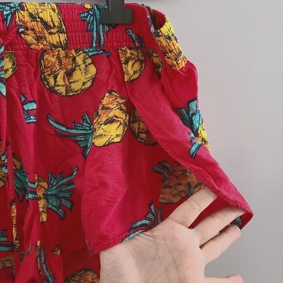 Aerie Pink and Pineapple Sleep Shorts XL - Picture 3 of 10